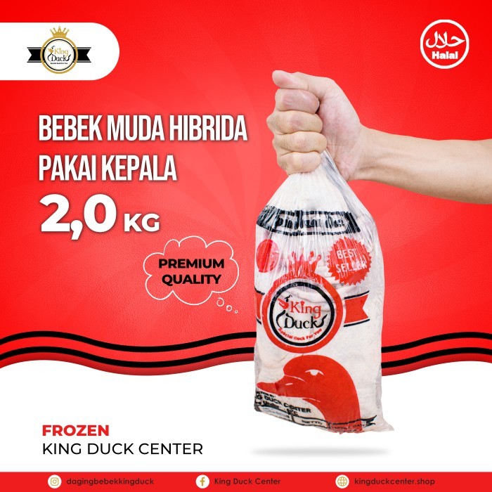 

Daging Bebek Hibrida 2,0 Kg Pakai Kepala