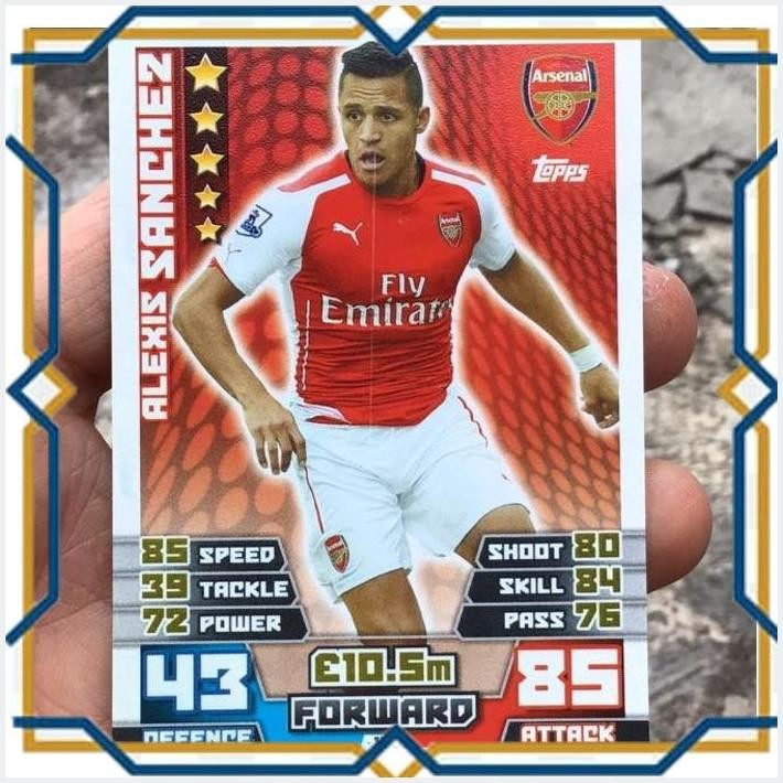 [LIN55] MATCH ATTAX ALEXIS SANCHEZ KARTU TOPPS ARSENAL