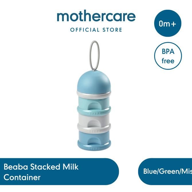 Beaba Baby Stacked Milk Container Blue/Green/Mist
