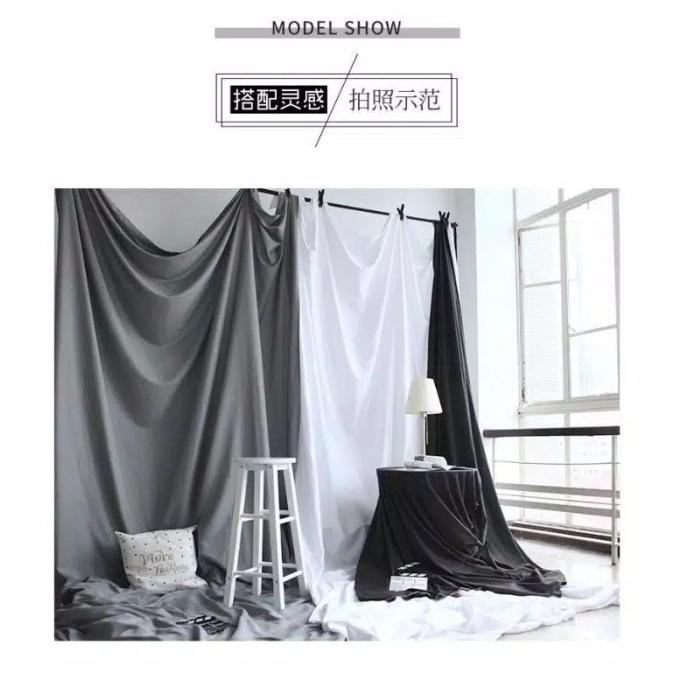 TERMURAH - Kain Background Foto Kain Polos Kain putih ,abu,hitam Kain Background