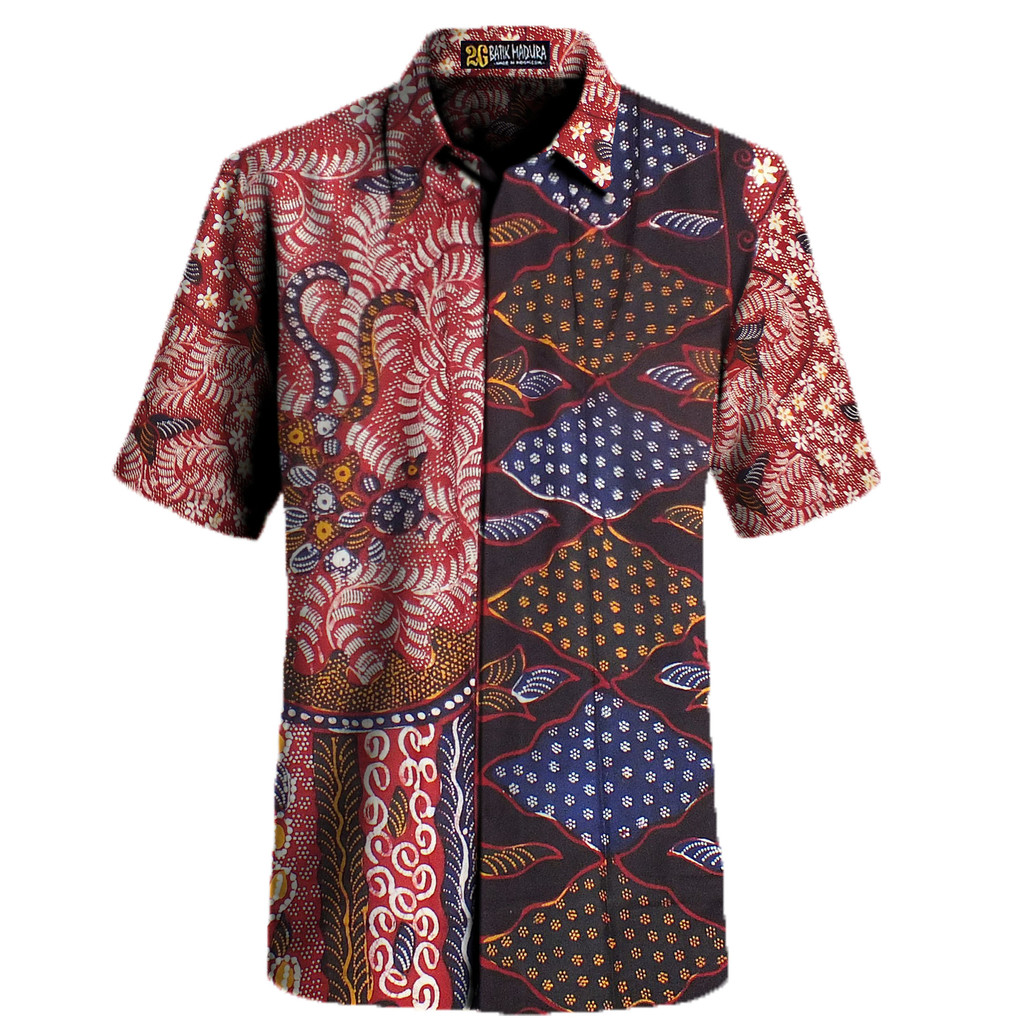 Kemeja Batik Tulis Madura Baju Batik Pria Lengan Pendek F954