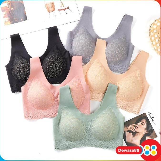[4.0] Premium Seamless Bra Latex Thailand - Anti Kendor - Tanpa Kawat