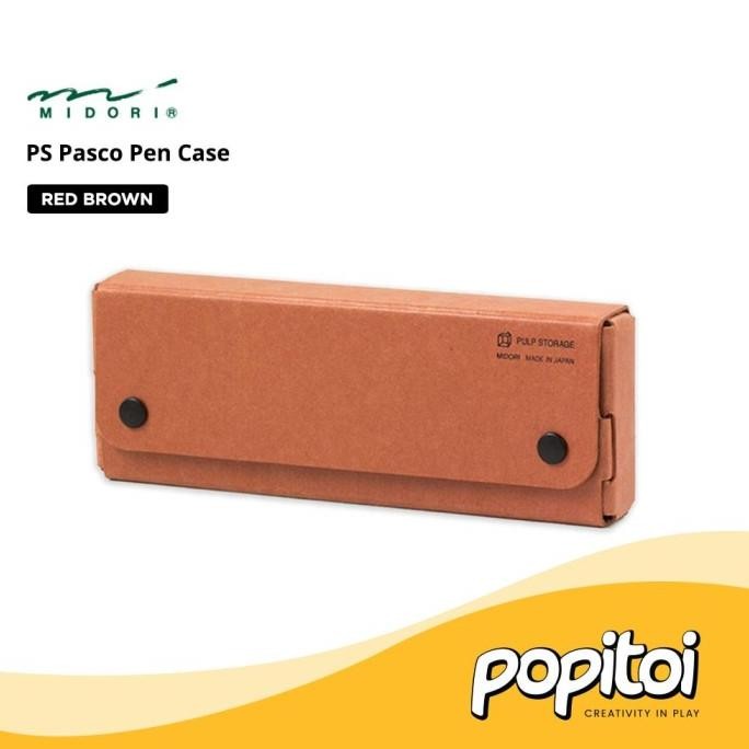 

NEW MIDORI Pasco Pen Case Pencil Tempat Kotak Pensil Kertas Pulp Paper