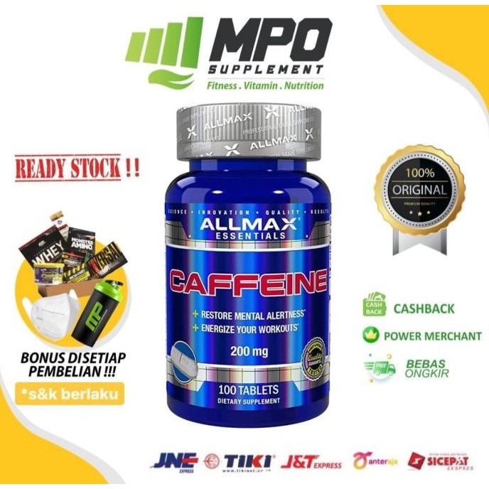 Allmax Nutrition Caffeine 200 Mg (100 Tablets) Original Segel