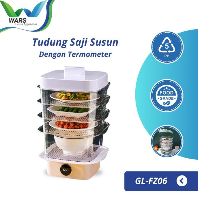 TERMURAH - Tudung Saji WARS Susun Modern Dengan Termometer