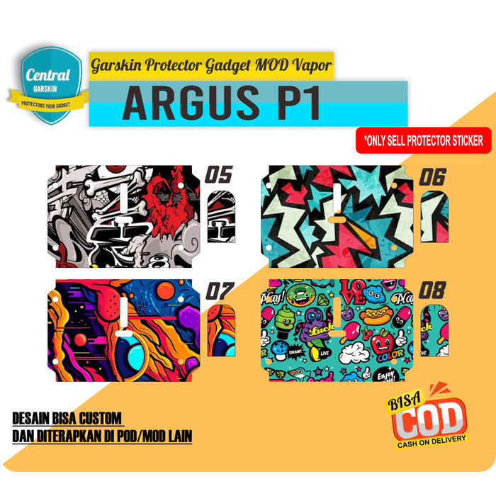 *2Piece* Argus P1 Warp Stiker 01 Garskin Casing Custom Bebas Dan Bayar Ditempat