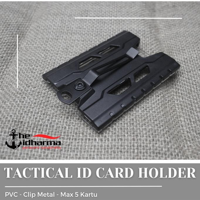 

TERLARIS - ID Card Holder Tactical 4 Kartu Clip Metal