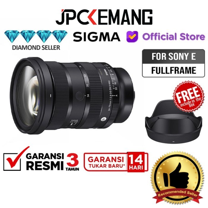 Sigma 24-70mm f2.8 DG DN II Art for Sony E FullFrame Sigma 24-70 mm f/2.8 GARANSI RESMI