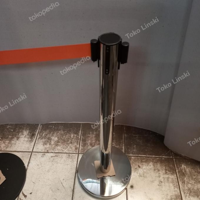 

NEW Tiang Pembatas Antrian+Pita, Railing Stand barrier, Retractable Queue