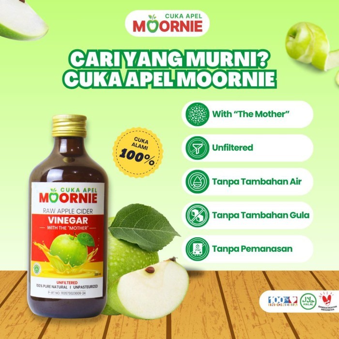 

Cuka Apel Organik Moernie 330ml Raw Aplle Cider Vinegar Murni Asli