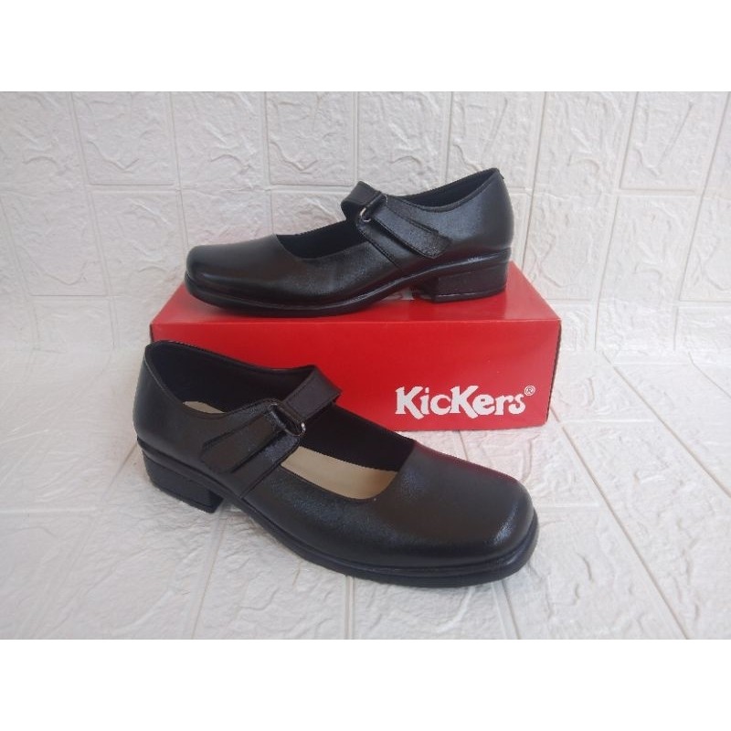 Sepatu Casual Terbaru Kickers Sepatu Pantofel Paskibra Wanita Kulit Asli Formal Kantor Guru Sekolah