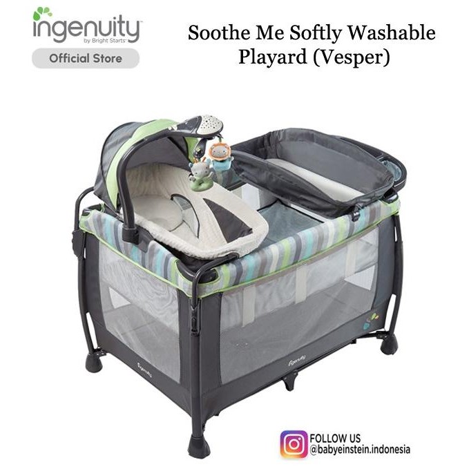 Baby Box Ingenuity Soothe Me Softly Washable Playard Vesper
