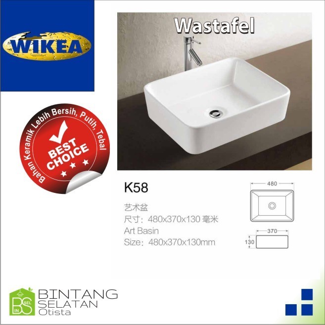 WASTAFEL WIKEA K58 / WASTAFEL MEJA WIKEA LAVATORY UK 48X37X12