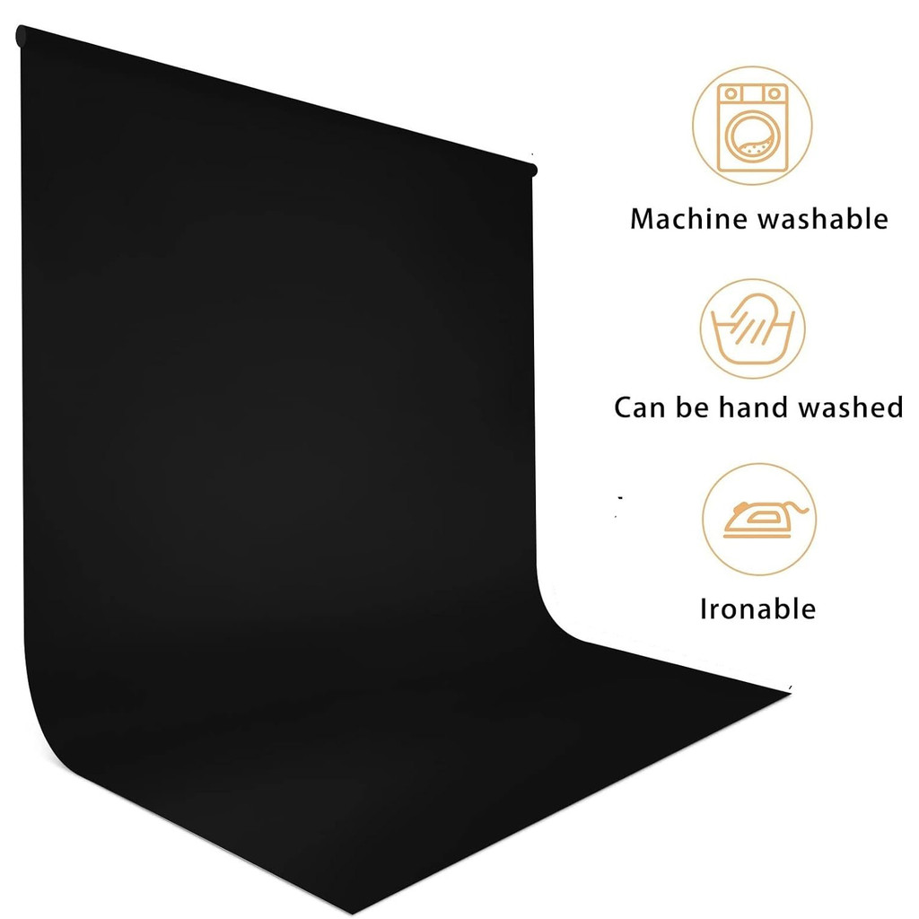 Kain Backdrop Studio Fotografi Cotton Textile Muslin Cloth - B29 150 x 200 cm - Hitam | Perlengkapan