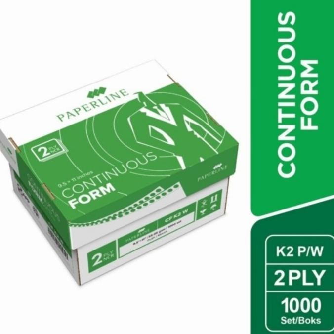 

NEW kertas continuous form 2ply 9,511 warna paperline/sinar dunia