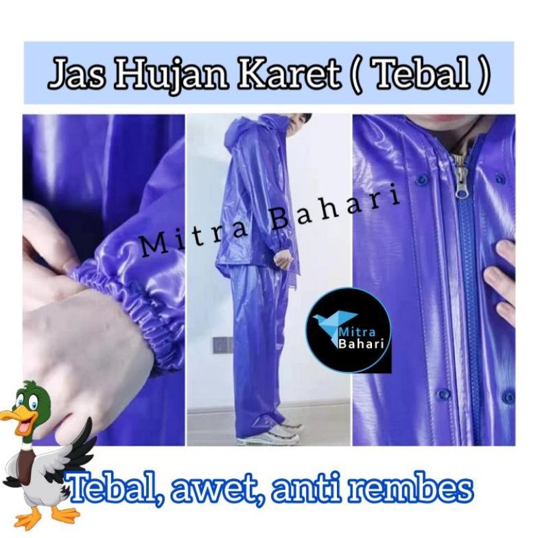 GHT JAS HUJAN SETELAN (BAHAN KARET TEBAL) / JAS HUJAN MOTOR / JAS HUJAN NELAYAN / MANTOL HUJAN / BAJ
