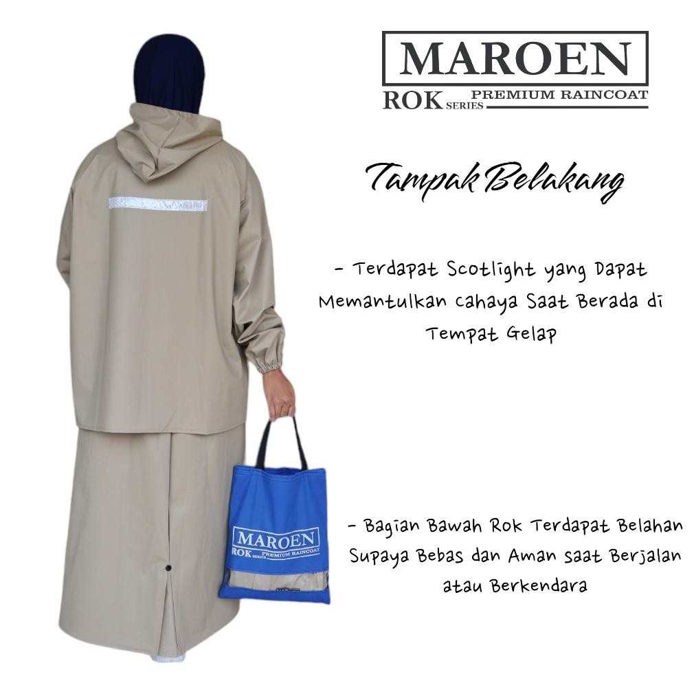 GHT JAS HUJAN MAROEN JAKET ROK WANITA BAHAN PVC TEBAL LENTUR KUAT MURAH GROSIR JAS HUJAN WANITA ROK 