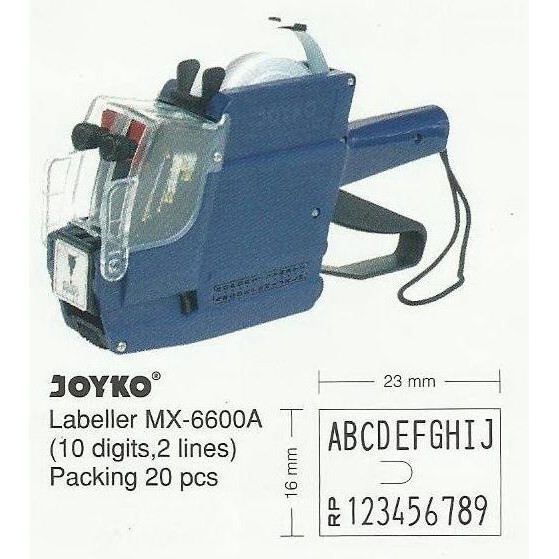 

TERBARU - Paket Joyko MX-6600A (huruf,angka) - Alat Lebel Harga