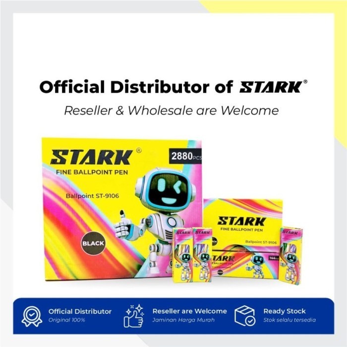 

Terbaru Ay0! Pen Lilin Stark 1 Pcs Pulpen Ulir Sekolah Kantor Tinta Hitam 100% ori