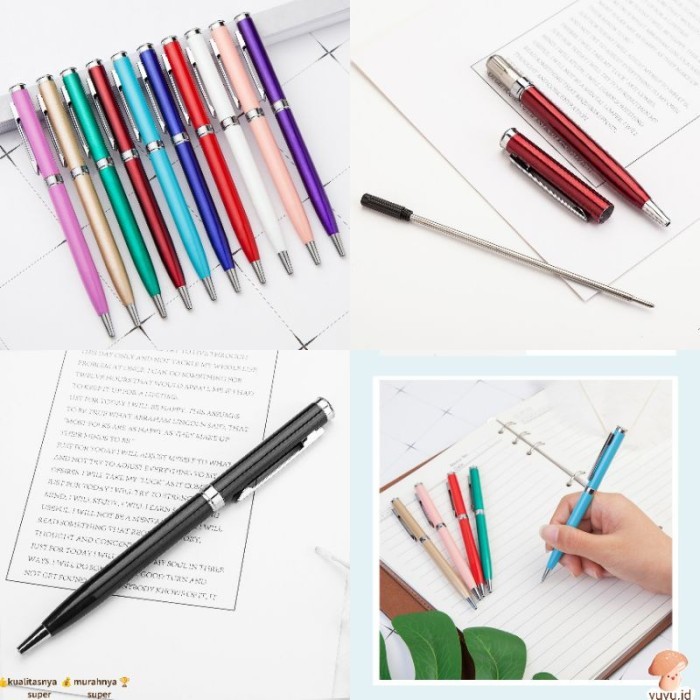

Terbaru Pulpen / Bolpoin metal/pulpen berputar/untuk belajar dan kantor 100% ori