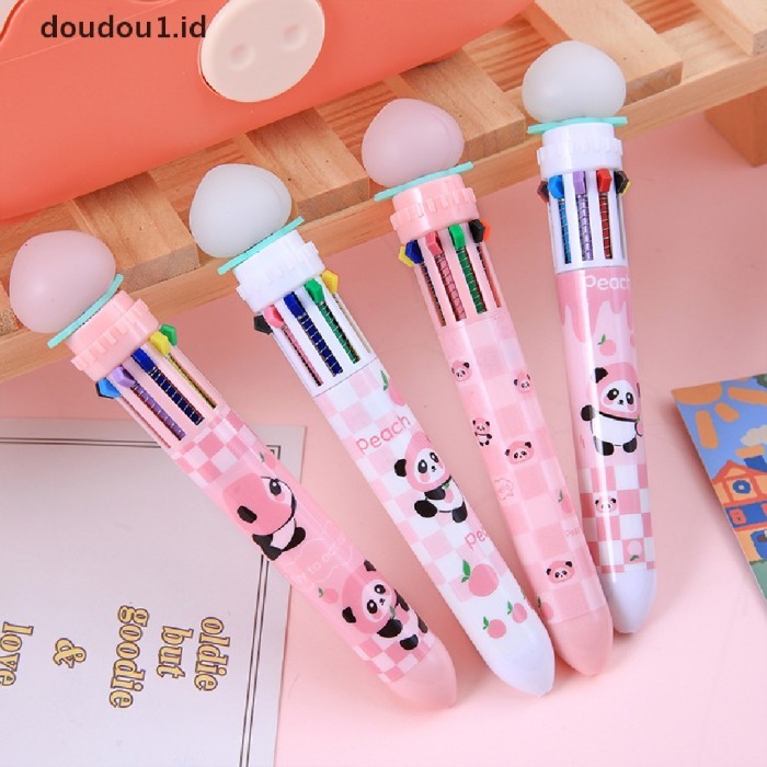 

Terbaru (doudou1) Pulpen 10 Warna Dengan Hiasan Panda Untuk Sekolah / Kantor 100% ori