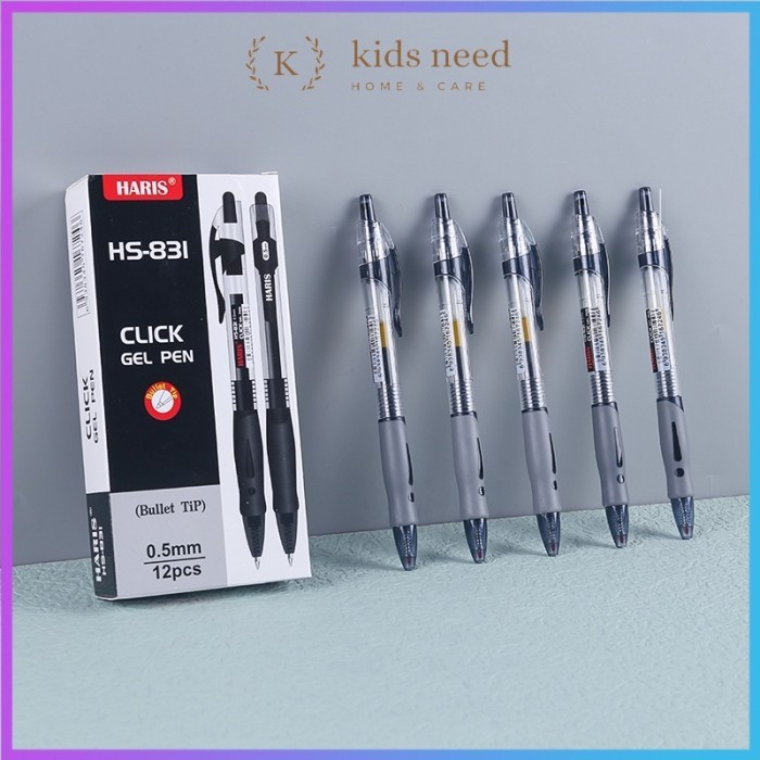 

Terbaru (12pcs) Pulpen Gel Cetek Q Gel / Pen Clik 0.5 mm/ Pena Joyko Kantor 100% ori