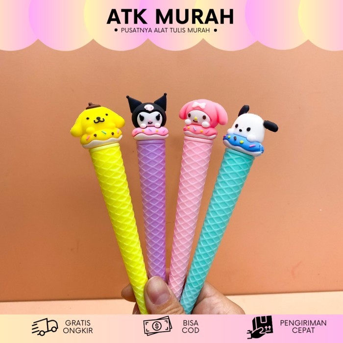 

Terbaru PULPEN GEL ICE CREAM CONE SANRIO V2 PGK-1523 PENA IMUT KEKINIAN AESTHETIC COD TERMURAH ALAT