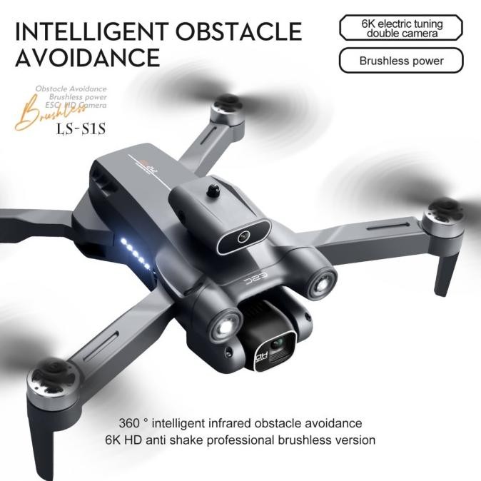 TERLARIS - Drone LSRC-S1S 2 Baterai, Drone dengan 12 Fitur Canggih
