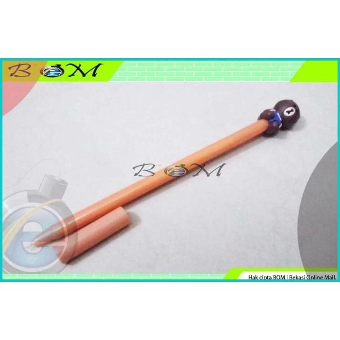 

pen pulpen ballpoint unik lucu cute karakter brown line beruang teddy
