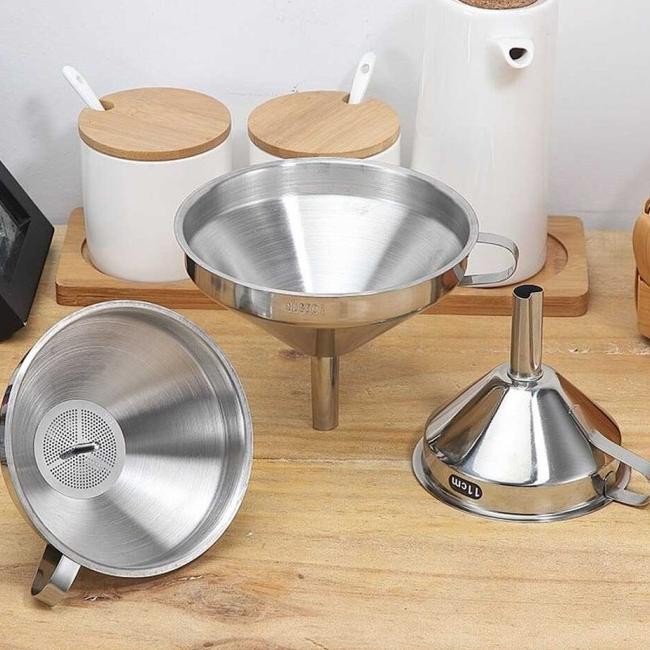 Corong Saringan Nyak Stainless Steel Serbaguna
