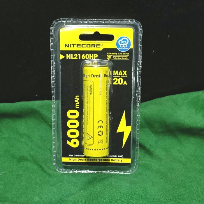 Nitecore Nl2160Hp Baterai 21700 6000Mah 3.6V Li-Ion Rechargeable Terbaik