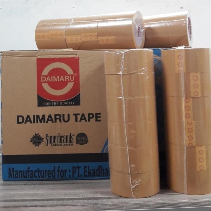 

BEBAS ONGKIR - 1 Box Lakban Daimaru 2 inch x 90 Yard - BENING / COKLAT khusus INSTANT