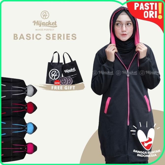 HIJACKET BLACK ORIGINAL - HIJAKET JAKET HIJAB / JAKET WANITA