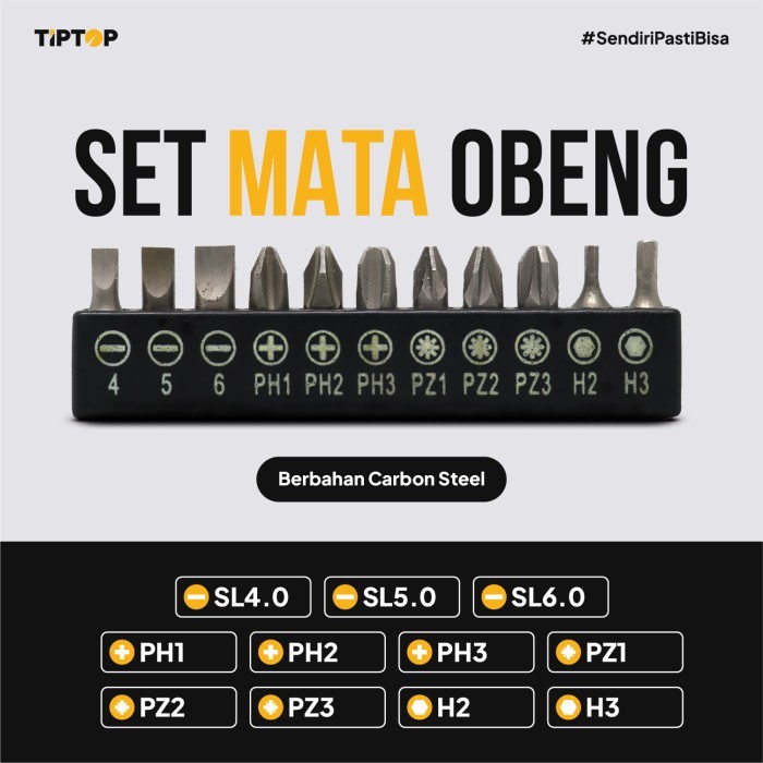 Tip Top Cordless Screwdriver / Obeng Baterai 6V (Bsd-060)