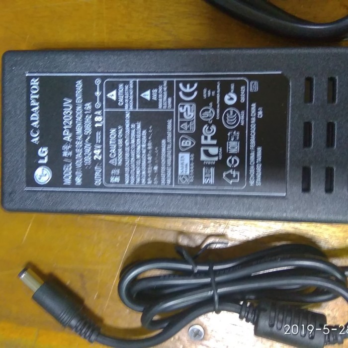ADAPTOR TV LCD LG 24VOLT 1,8AMPER