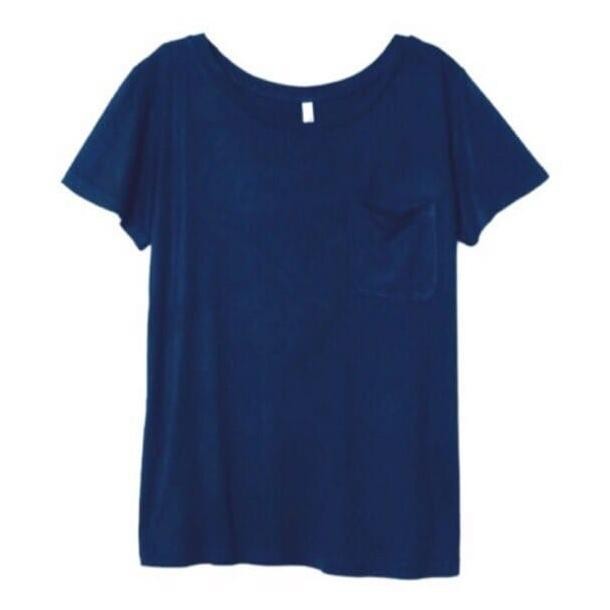 T-SHIRT / KAOS HM BASIC POCKET CASUAL - KAOS KANTUNG WANITA