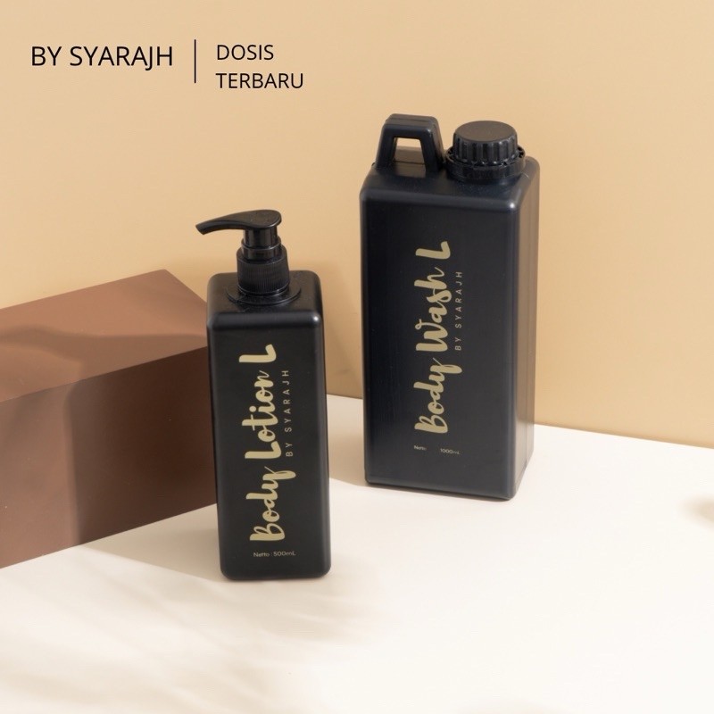 READY❣️(Dosis Baru) SABUN DAN LOTION AJAIB L By SYARAJH Ukuran Besar 500ml dan 1000ml Black Skincare