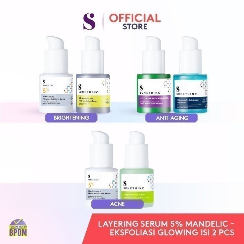 [EXCLUSIVE] SOMETHINC [2 PCS] Layering Serum Brightening & Eksfoliasi