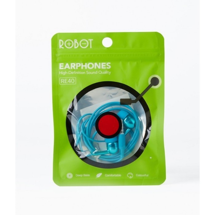HEADSET KARET ROBOT RE40 BLUE