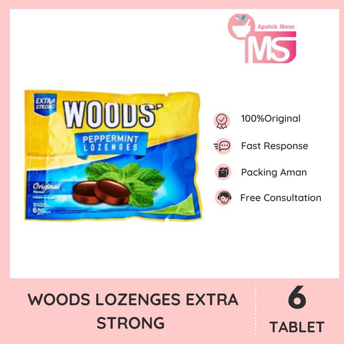 

WOODS LOZENGES EXTRA STRONG 6 BUTIR