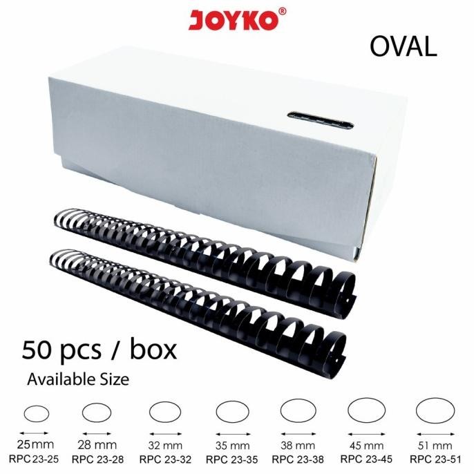 

[1 BOX] RPC 23-28 OVAL JOYKO BINDING RING PLASTIC COMB SPIRAL F4 ORIGINAL DAN TERPERCAYA