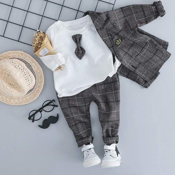 Setelan Jas Anak Laki Laki Import Stelan Tuxedo Lengan Panjang Korean LJ