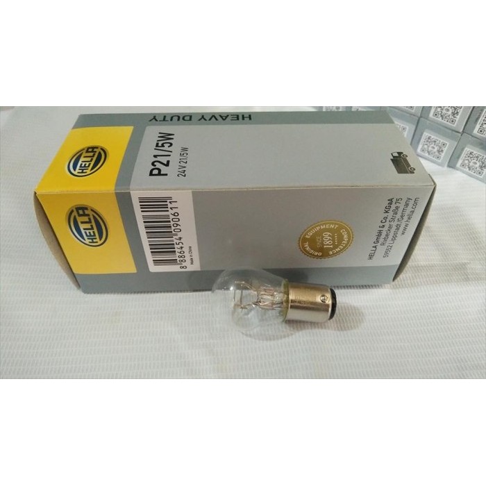 Lampu Bohlam Besar Mundur Mobil Truk 24V Kaki 2 Hella P21/5W