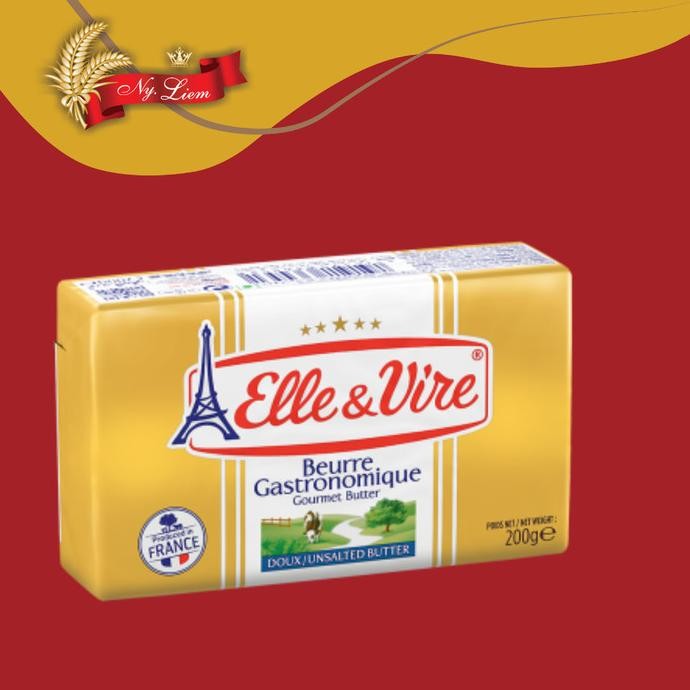 

New Elle & Vire Unsalted Butter 82% Fat 200 Gram (Gojek/Grab Only)