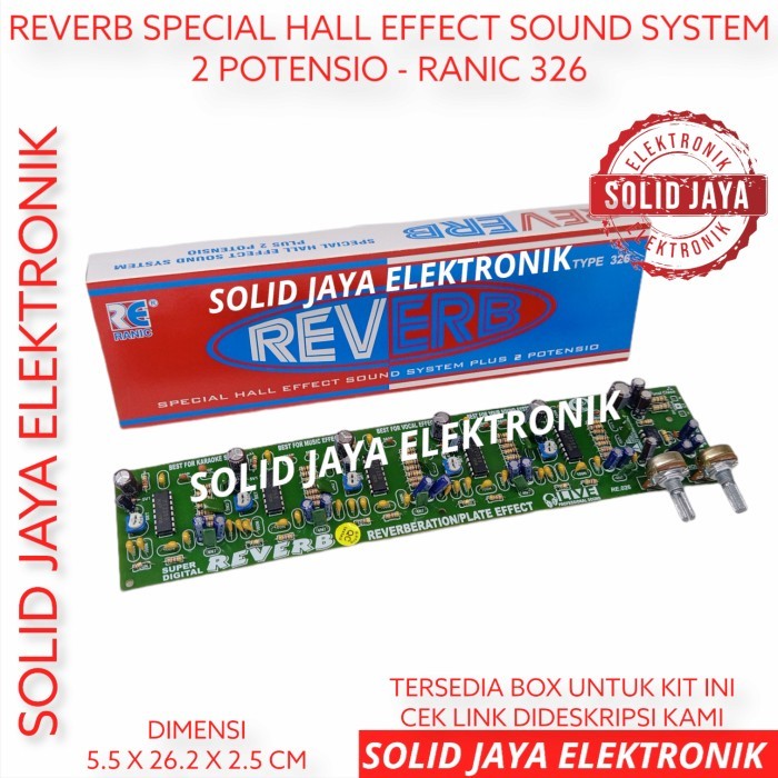Terbaru Kit Reverb 2 Potensio Special Hall Effect Efek Sound Echo Ranic 326
