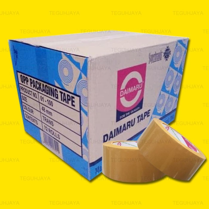 

Lakban Daimaru Coklat/Bening, 90Yard/Dus (12Slop/72Roll) Khusus Gojek Terbaik