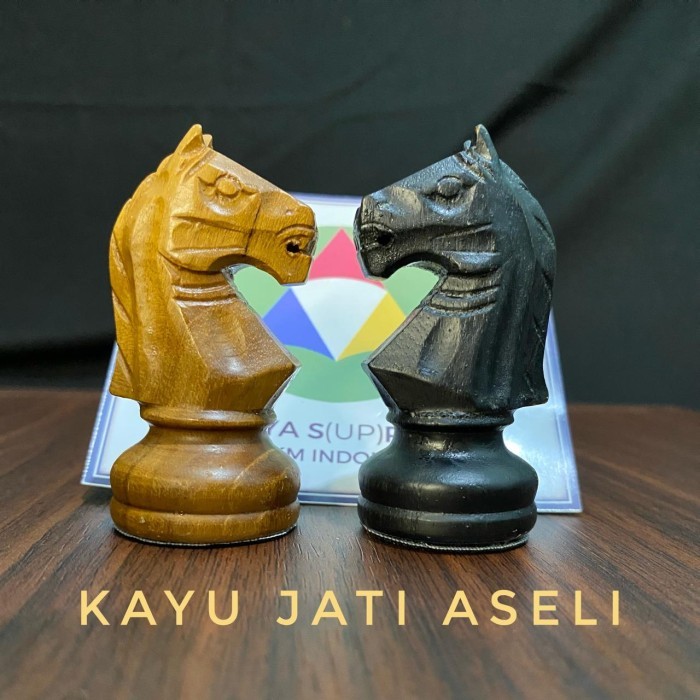 Papan Catur Set Kayu Jati Asli Premium Standar Percasi Wooden Chess Terbaik