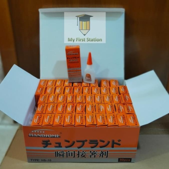 

TERBARU - Lem Super Glue/Lem Korea Handsome - HS 10- 20ml - Harga per box 50 pcs