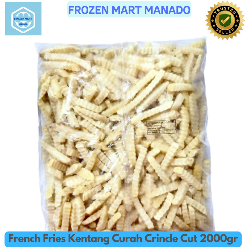 

French Fries Kentang Curah Crincle Cut 2000gr - Frozen Mart Manado (Frozen Food Manado)