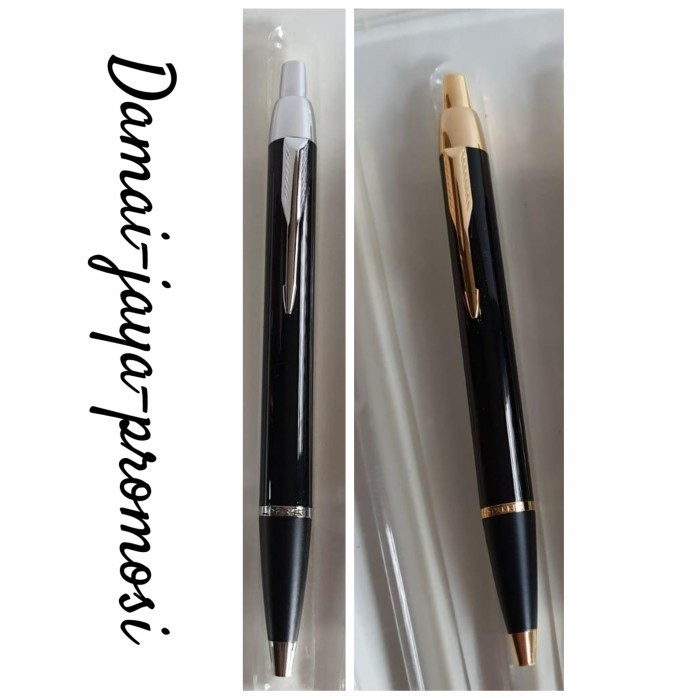 

Pulpen Mewah Parker Original Black Gold / Silver Gratis Grafir Nama Promo
